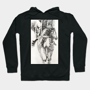 Horse and Rider ~ gouache Hoodie